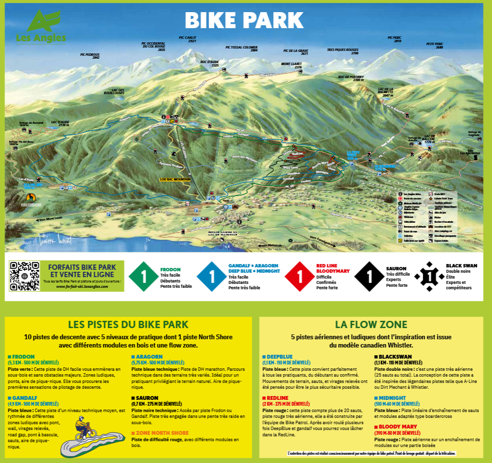 PLan du bike park des angles